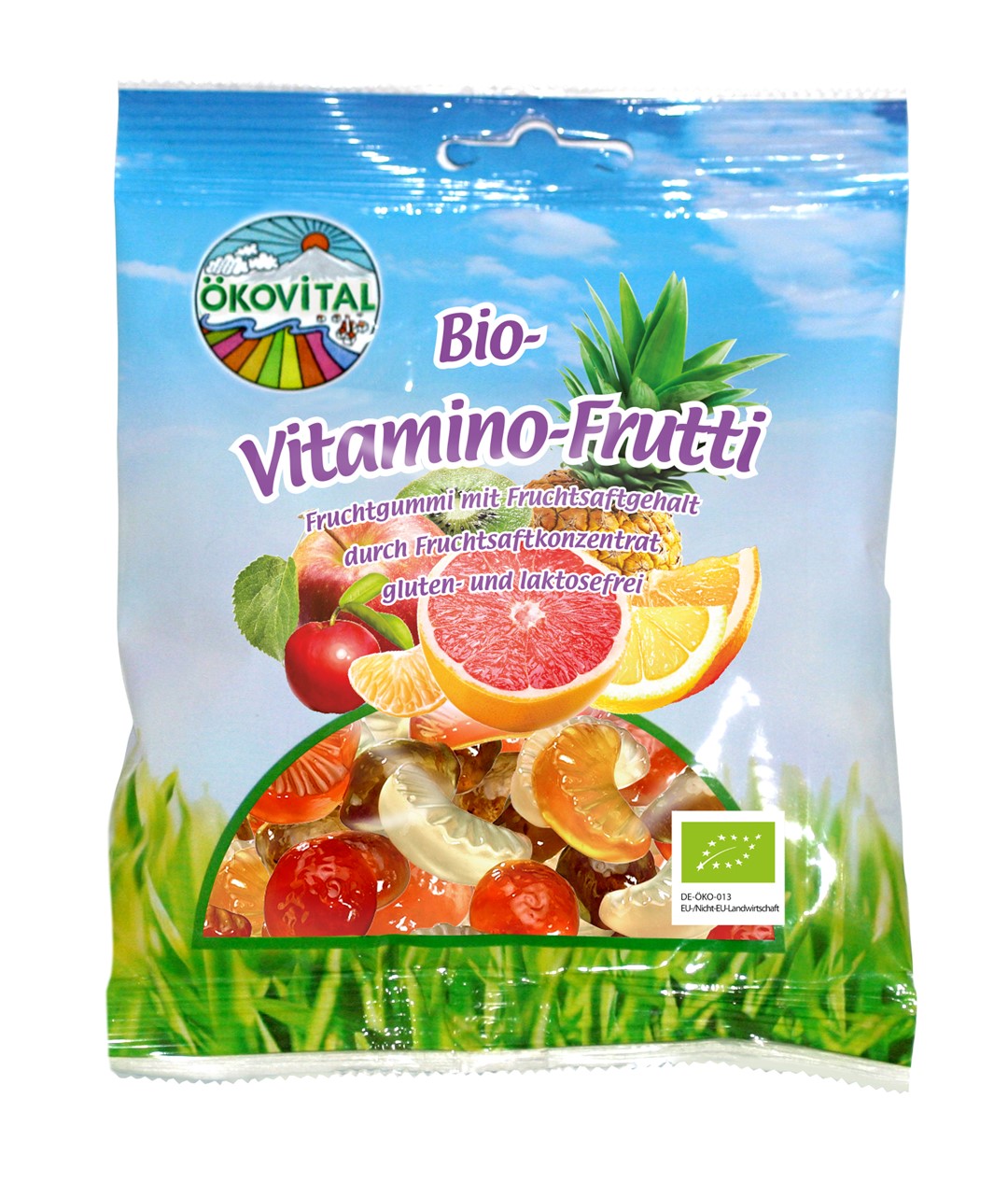 Żelki Owocowe Bez Laktozy Bezglutenowe Bio 80 G - Okovital