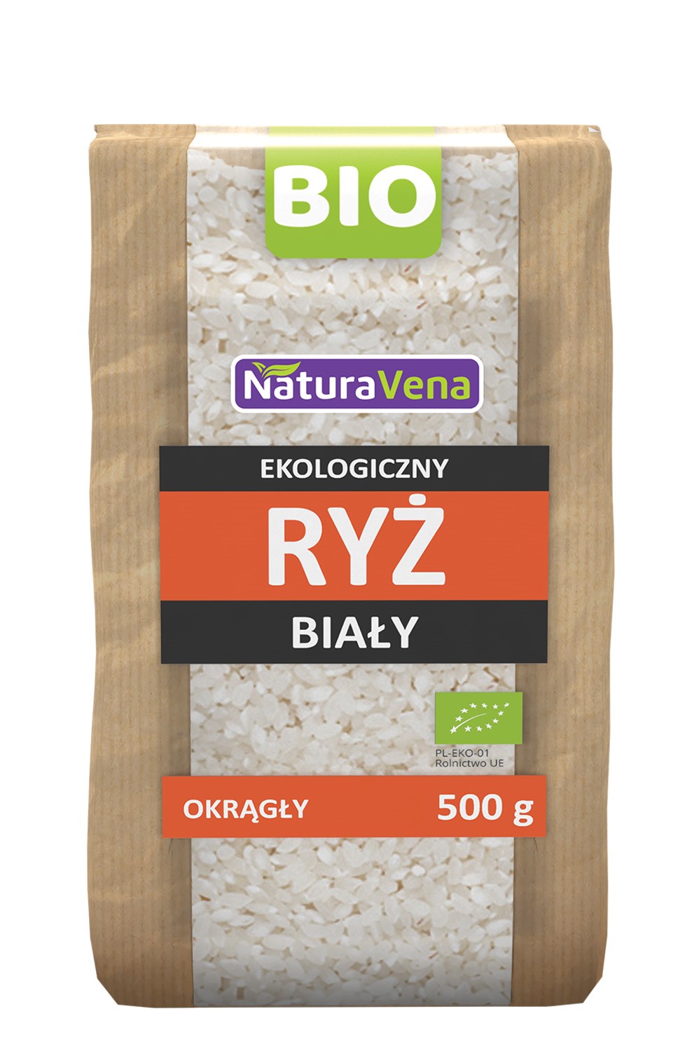 Ryż Biały Okrągły Bio 500 G - Naturavena