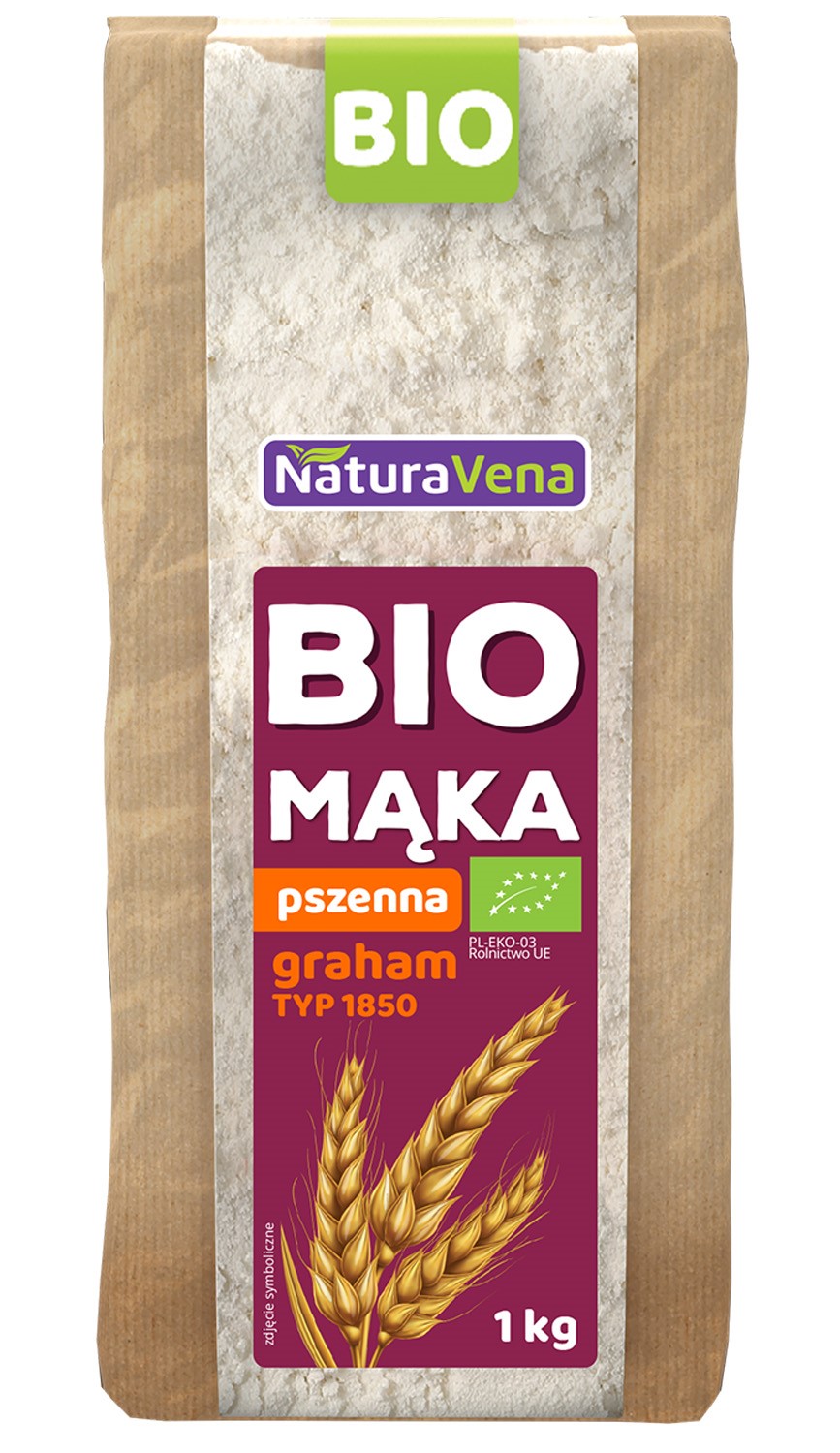 Mąka Pszenna Graham Typ 1850 Bio 1 Kg - Naturavena