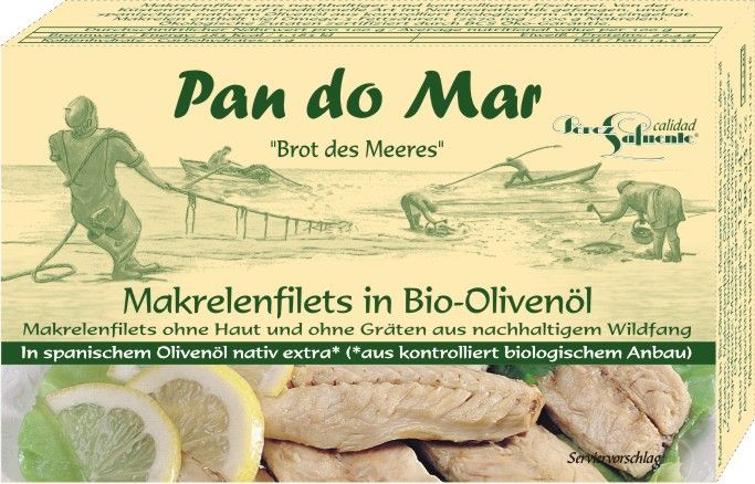 Makrela Filety W Bio Oliwie Z Oliwek Extra Virgin 120 G (90 G) - Pan Do Mar