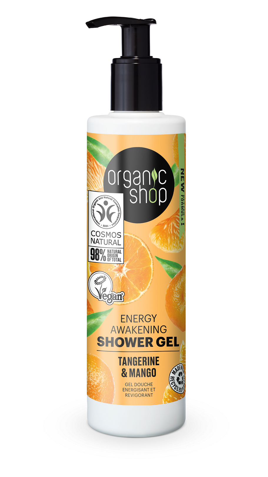 Żel Pod Prysznic Pobudzający Mandarynka I Mango Eco 280 Ml - Organic Shop