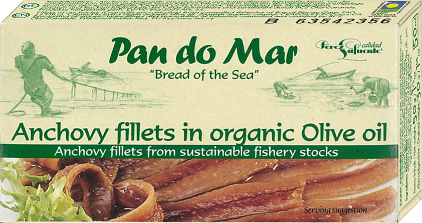 Anchois (Sardele) Filety W Bio Oliwie Z Oliwek Extra Virgin 50 G (30 G) - Pan Do Mar