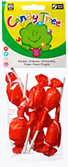 Lizaki Okrągłe O Smaku Truskawkowym Bezglutenowe Bio (7 X 10 G) 70 G - Candy Tree