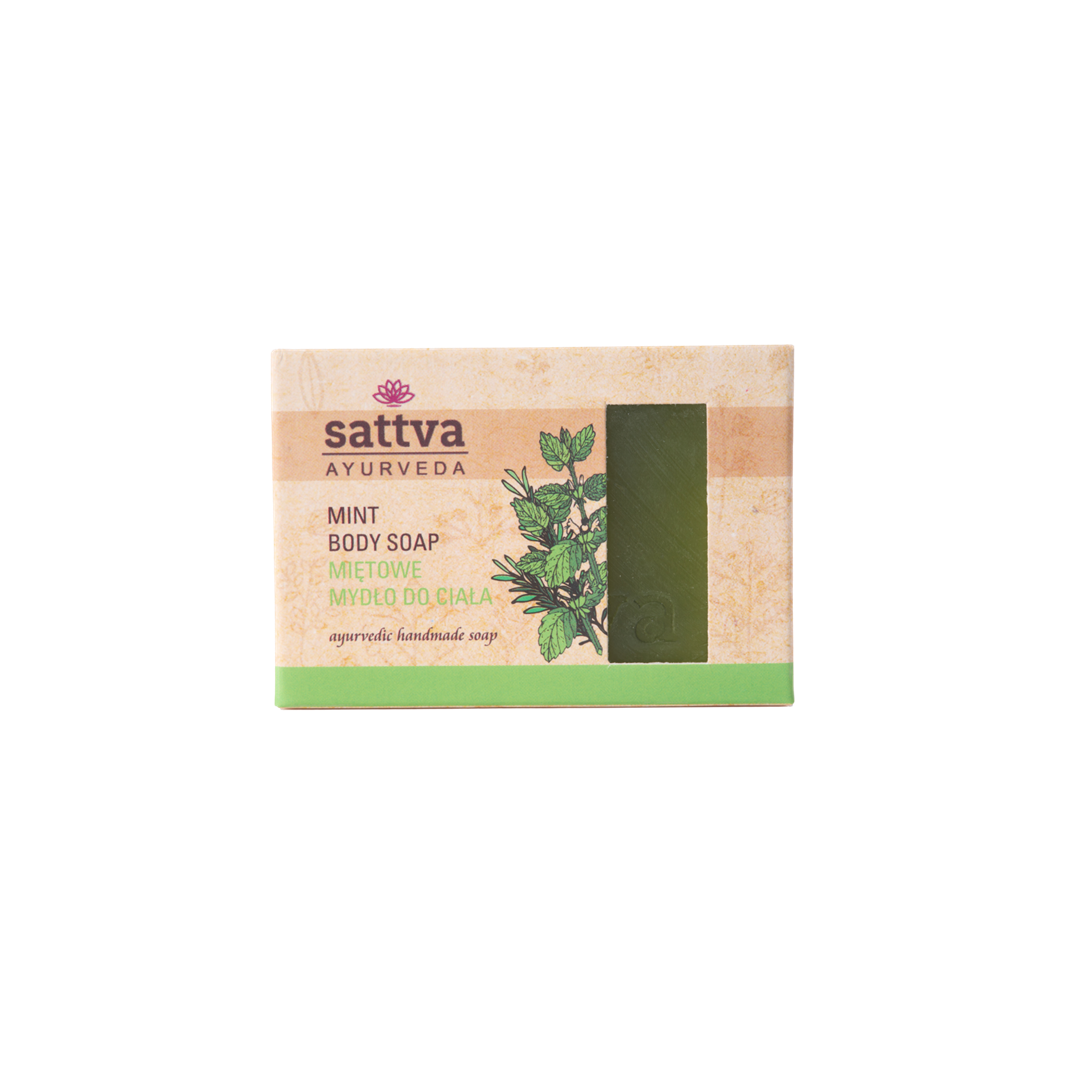 Mydło W Kostce Do Ciała Mięta 125 G - Sattva
