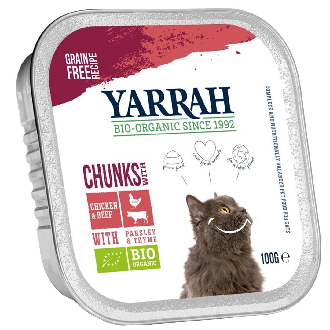 (Dla Kota) Kawałki Kurczaka I Wołowiny Bio 100 G - Yarrah