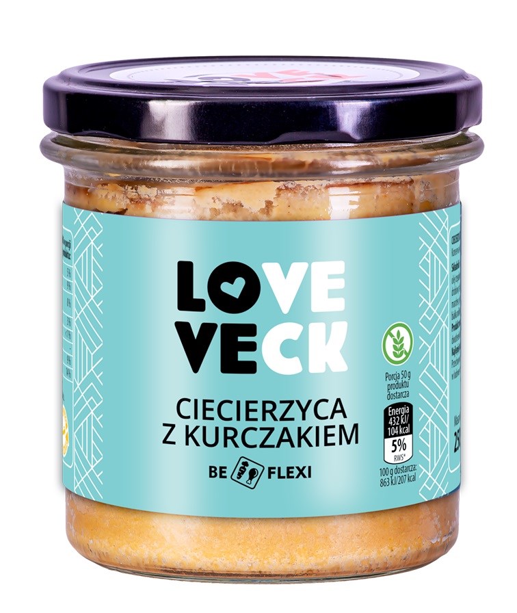 Pasta Z Ciecierzycy Z Kurczakiem Bezglutenowa 250 G - Smak Górno (Love Veck)