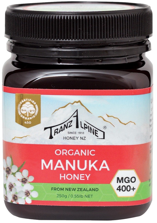 Miód Manuka Mgo 400+ Bio 250 G - Tranzalpine