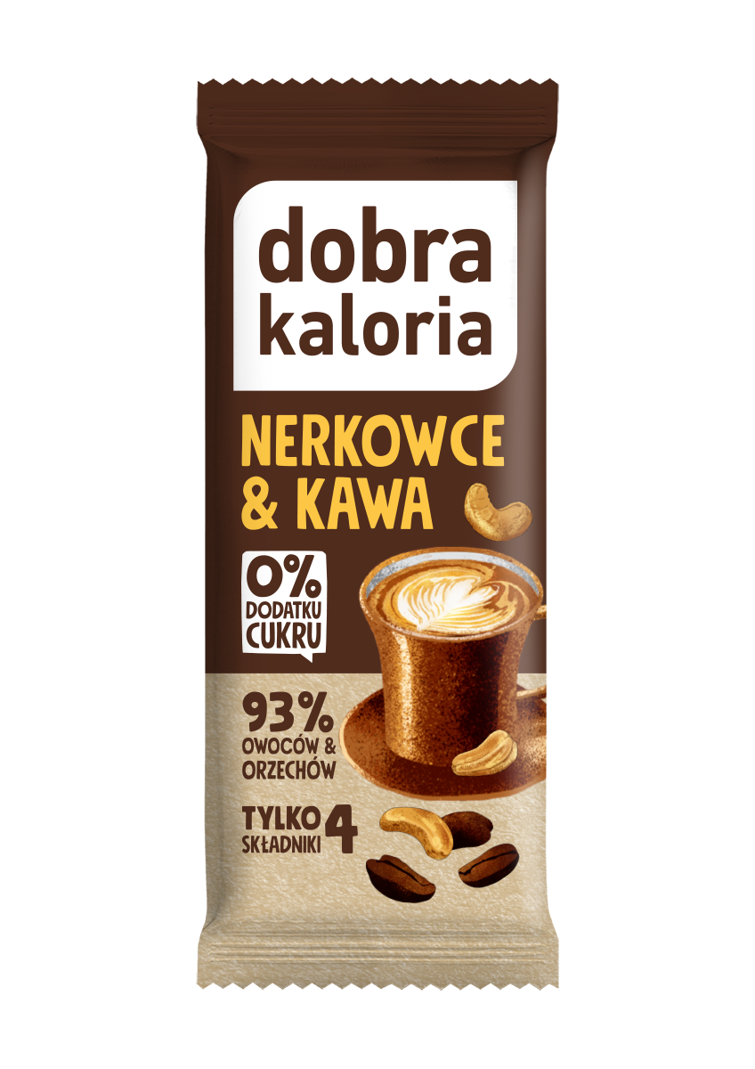 Baton Daktylowy Nerkowce & Kawa Bez Dodatku Cukrów 35 G - Dobra Kaloria
