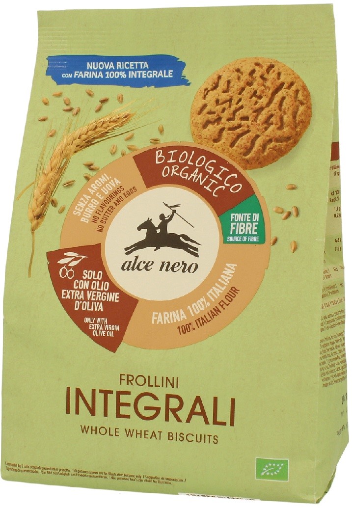 Herbatniki Pełnoziarniste Bio 350 G - Alce Nero