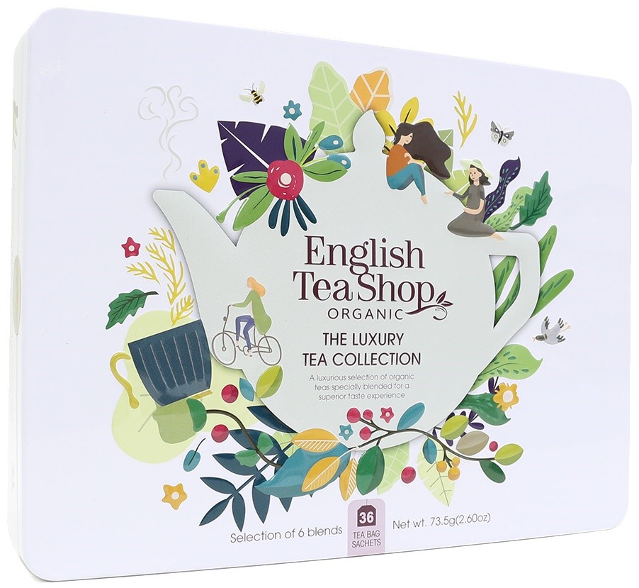 Zestaw Herbat I Herbatek Luksusowych Bio W Puszce (The Luxury – 6 Smaków) (36 X 2,04 G) 73,5 G - English Tea Shop Organic