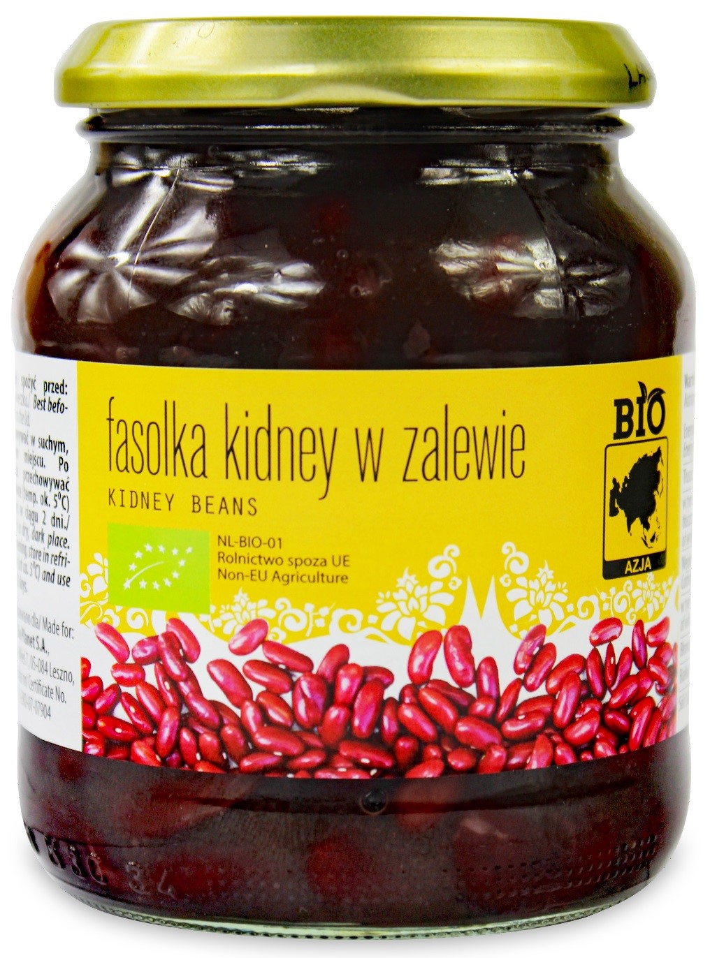 Fasolka Kidney W Zalewie Bio 360 G (240 G) (Słoik) - Bio Planet