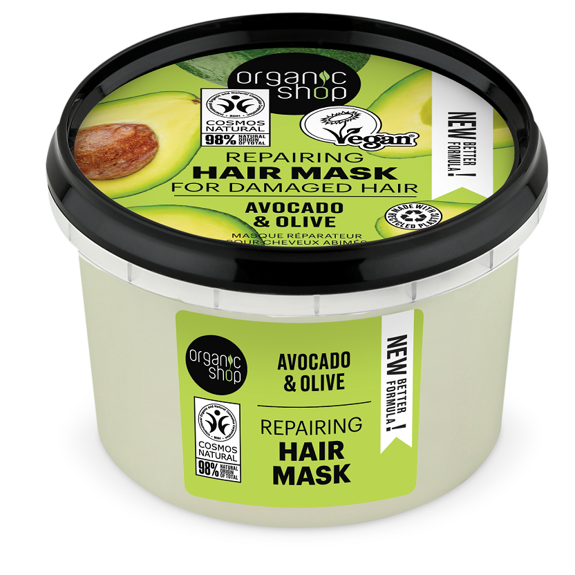 Maska Regenerująca Do Włosów Zniszczonych Olejek Z Awokado I Oliwa Z Oliwek Eco 250 Ml - Organic Shop