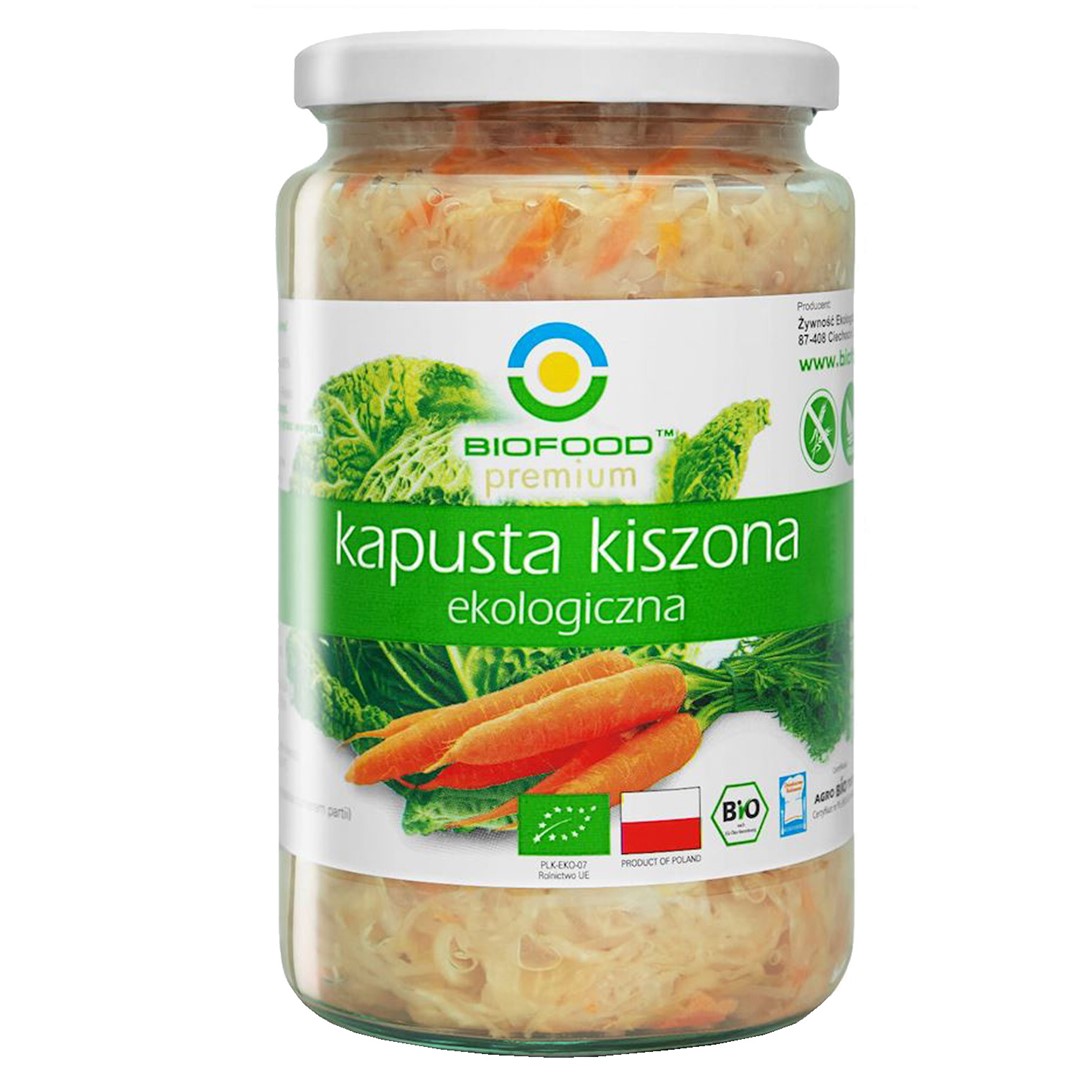 Kapusta Kiszona Z Marchewką Bezglutenowa Bio 700 G (550 G) - Bio Food
