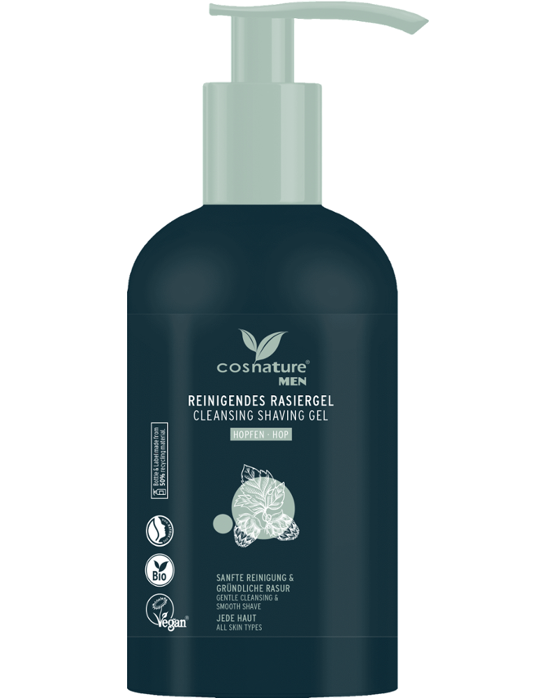 Żel Do Golenia Oczyszczający Dla Mężczyzn Wyciąg Z Szyszek Chmielu Eco 200 Ml - Cosnature