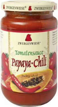 Sos Pomidorowy Papaya - Chili (Pikantny) Bezglutenowy Bio 350 G - Zwergenwiese