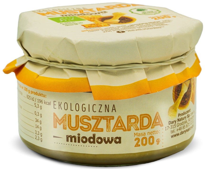 Musztarda Miodowa Bio 200 G – Dary Natury