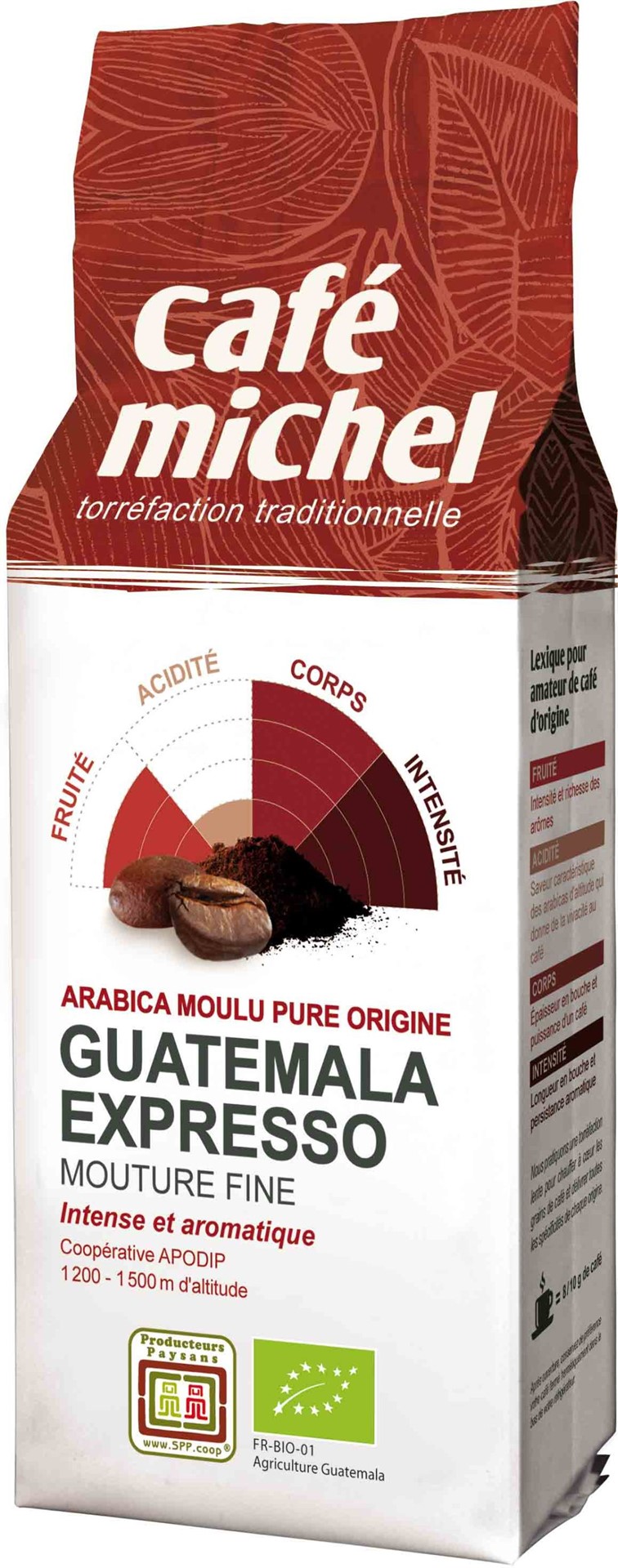 Kawa Mielona Arabica 100 % Espresso Gwatemala Fair Trade Bio 250 G - Cafe Michel