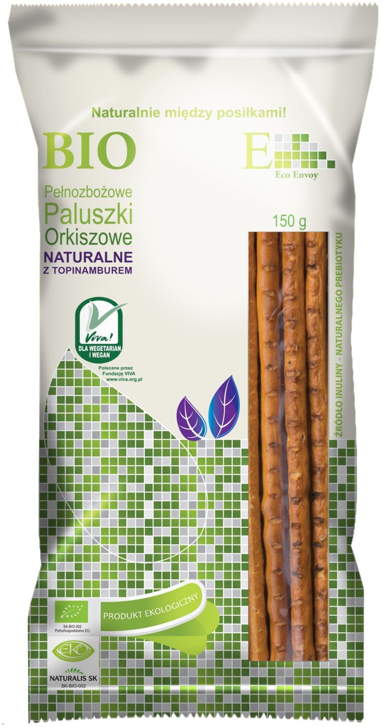 Paluszki Orkiszowe Pełnoziarniste Naturalne Z Topinamburem Bio 150 G - Envoy