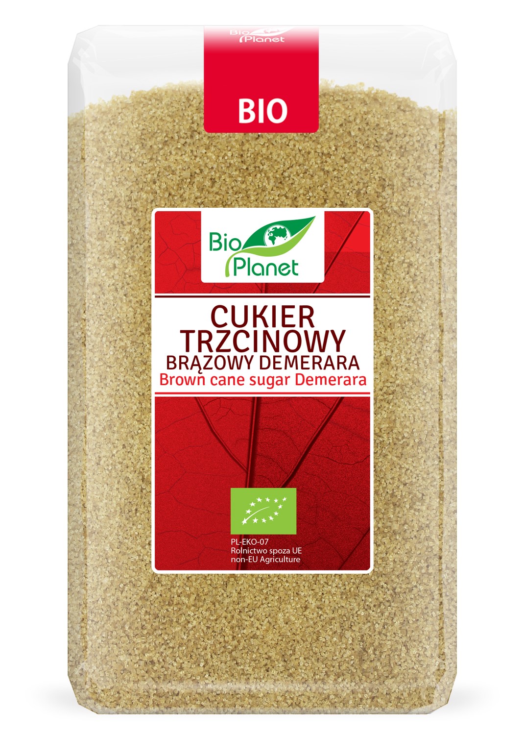 Cukier Trzcinowy Brązowy Demerara Bio 1 Kg - Bio Planet