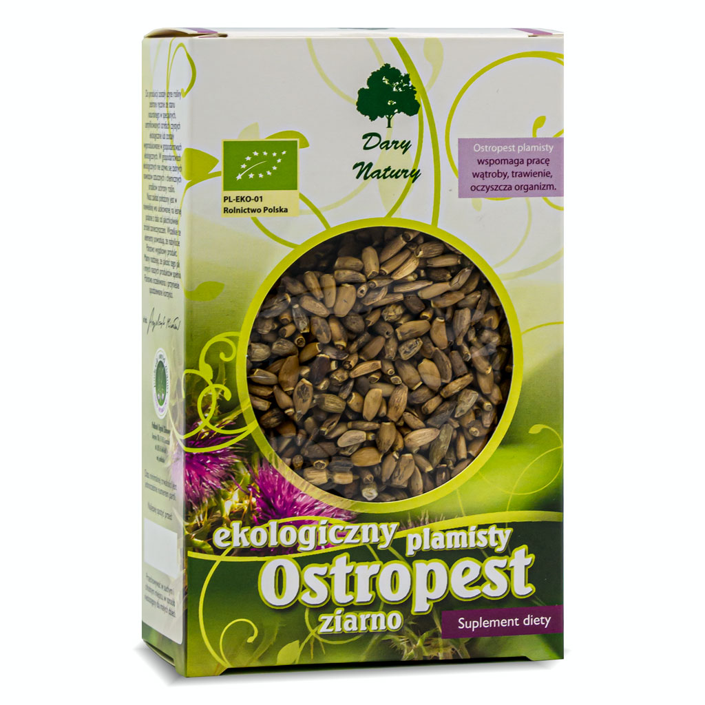 Ostropest Plamisty Ziarno Bio 100 G - Dary Natury