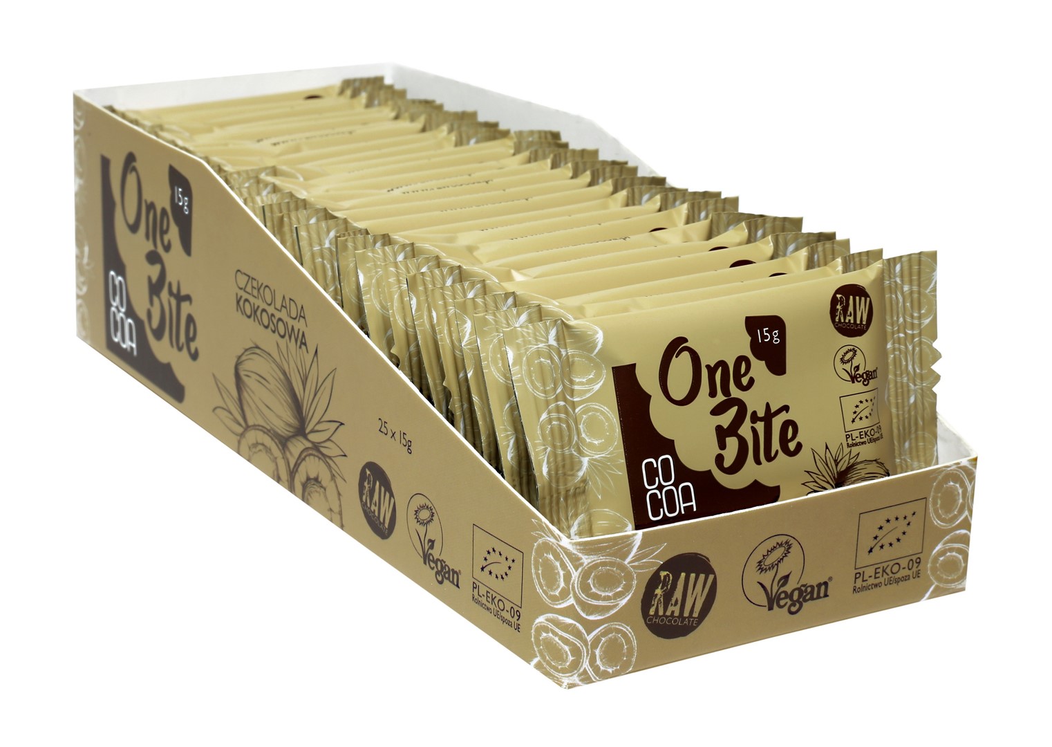 One Bite Czekolada Kokosowa Bio 15 G - Cocoa