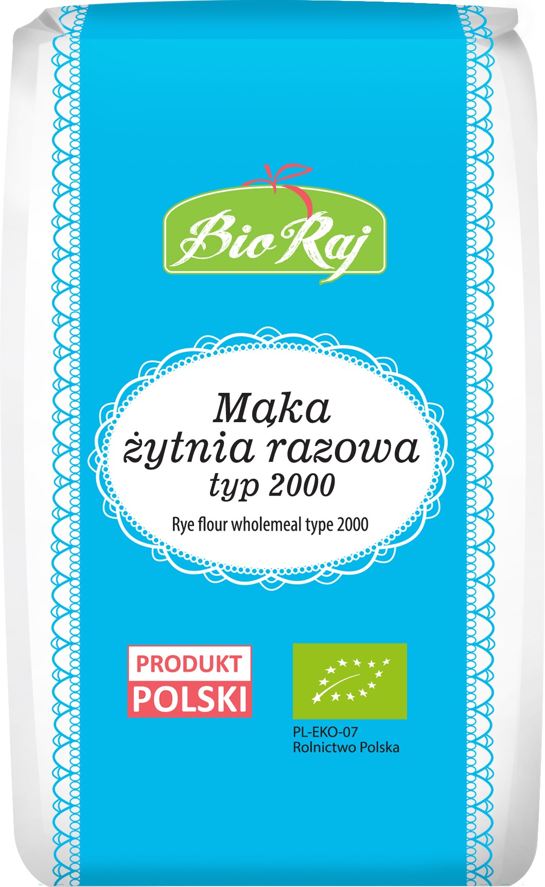 Mąka Żytnia Razowa Typ 2000 Bio 1 Kg - Bio Raj