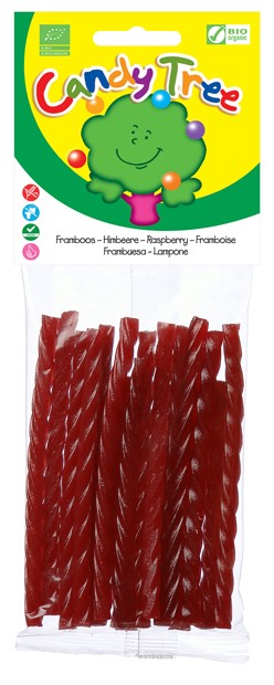 Żelki Spiralki Malinowe Bezglutenowe Bio 75 G - Candy Tree