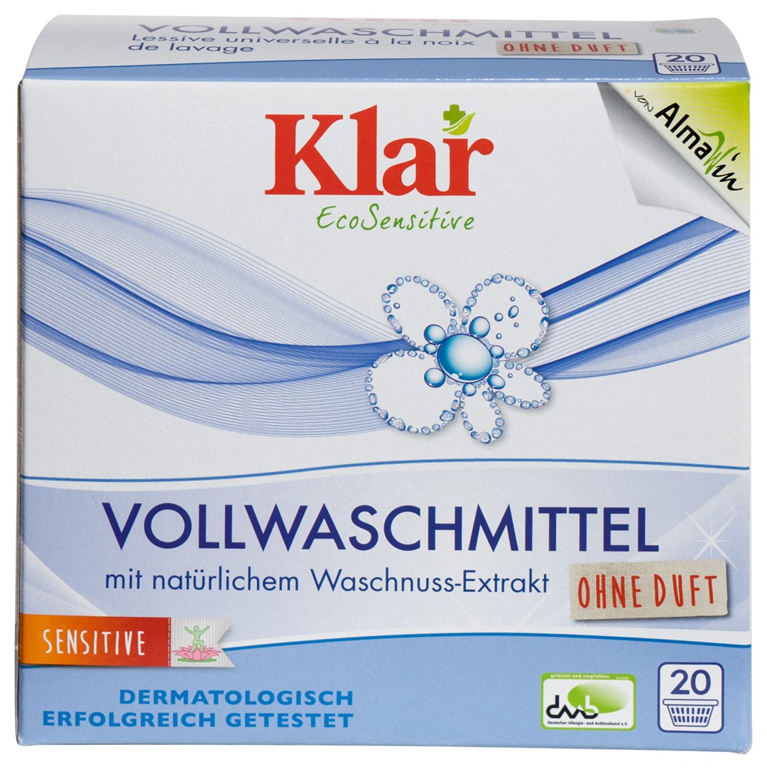 Proszek Do Prania Z Orzechami Mydlanymi Uniwersalny Eco 1,1 Kg (20 Prań) - Klar