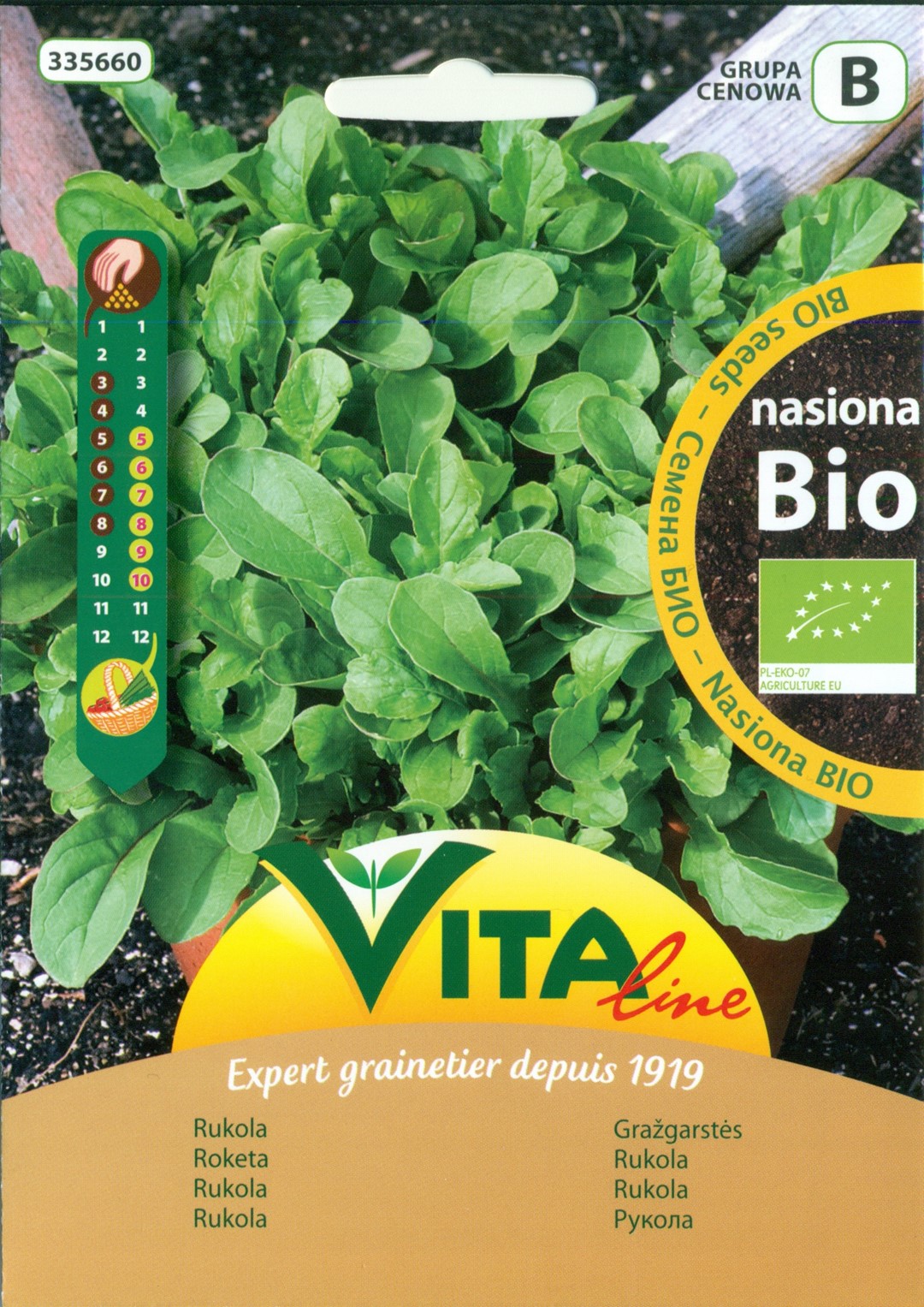 Nasiona Rukoli Bio 1,5 G - Vita Line (312178) (Produkt Sezonowy)