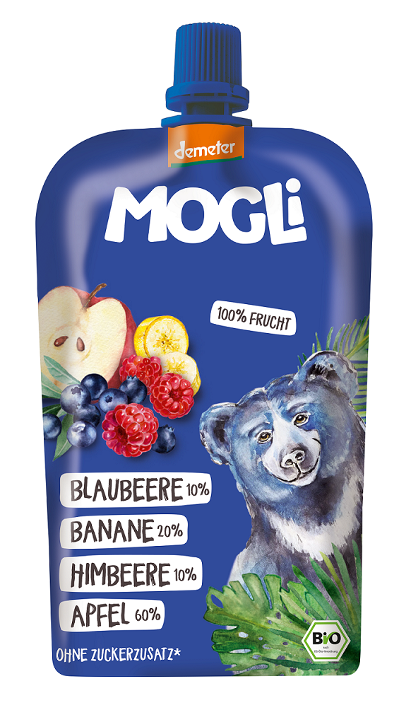 Przecier Owocowy Jabłko - Banan - Jagoda Bez Dodatku Cukrów Demeter Bio 120 G - Mogli