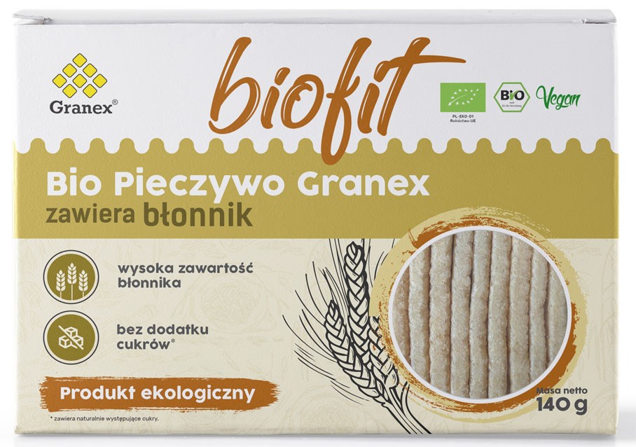 Pieczywo Chrupkie Z Błonnikiem Bez Dodatku Cukru Bio 140 G - Granex