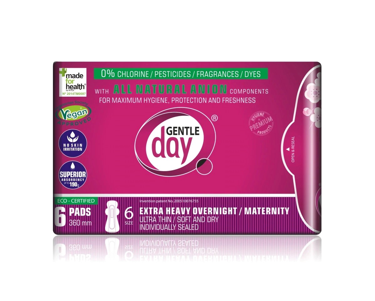 Podpaski Higieniczne Poporodowe Z Paskiem Anionowym 6 Szt. - Gentle Day