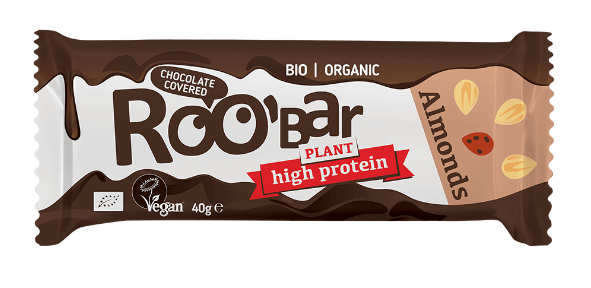 Baton Proteinowy Z Migdałami W Polewie Z Gorzkiej Czekolady Bezglutenowy Bio 40 G - Smart Organic (Roobar)
