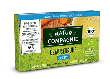 Bulion - Kostki Warzywne Bez Dodatku Cukrów O Niskiej Zawartości Soli Bio (8 X 8,5 G) 68 G - Natur Compagnie