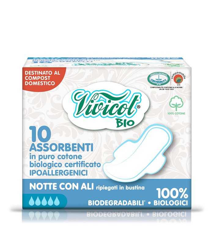 Podpaski Higieniczne Ze Skrzydełkami Na Noc 10 Szt. - Vivicot