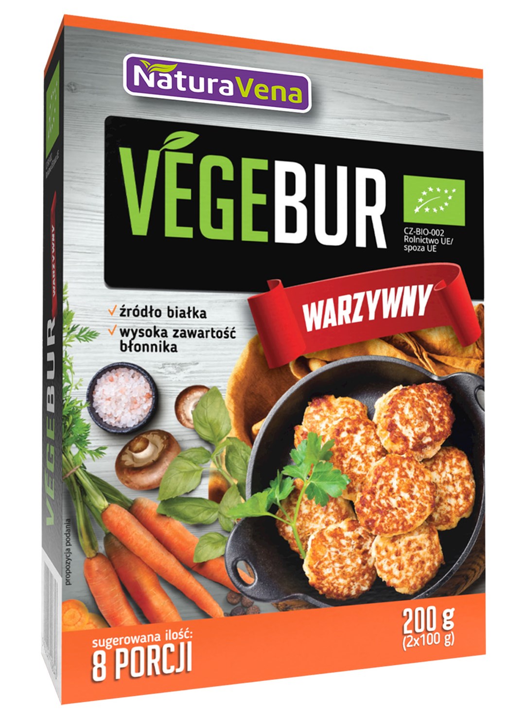 Burger Wegetariański Warzywny Bio 200 G - Naturavena