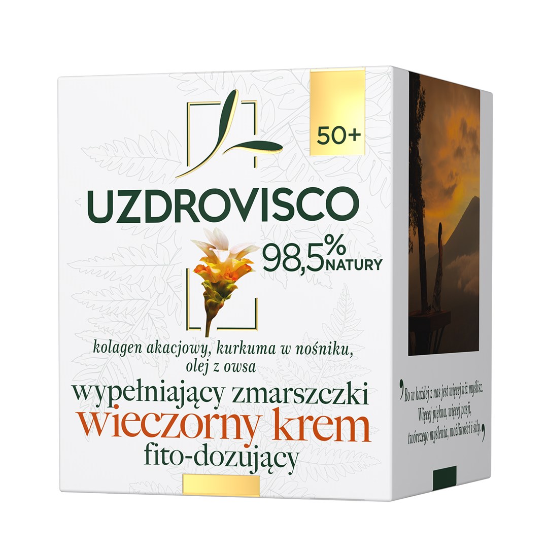 Krem Do Twarzy Wypełniający Zmarszczki Na Noc Fito-Dozujący 50 Ml - Uzdrovisco (Kurkuma)