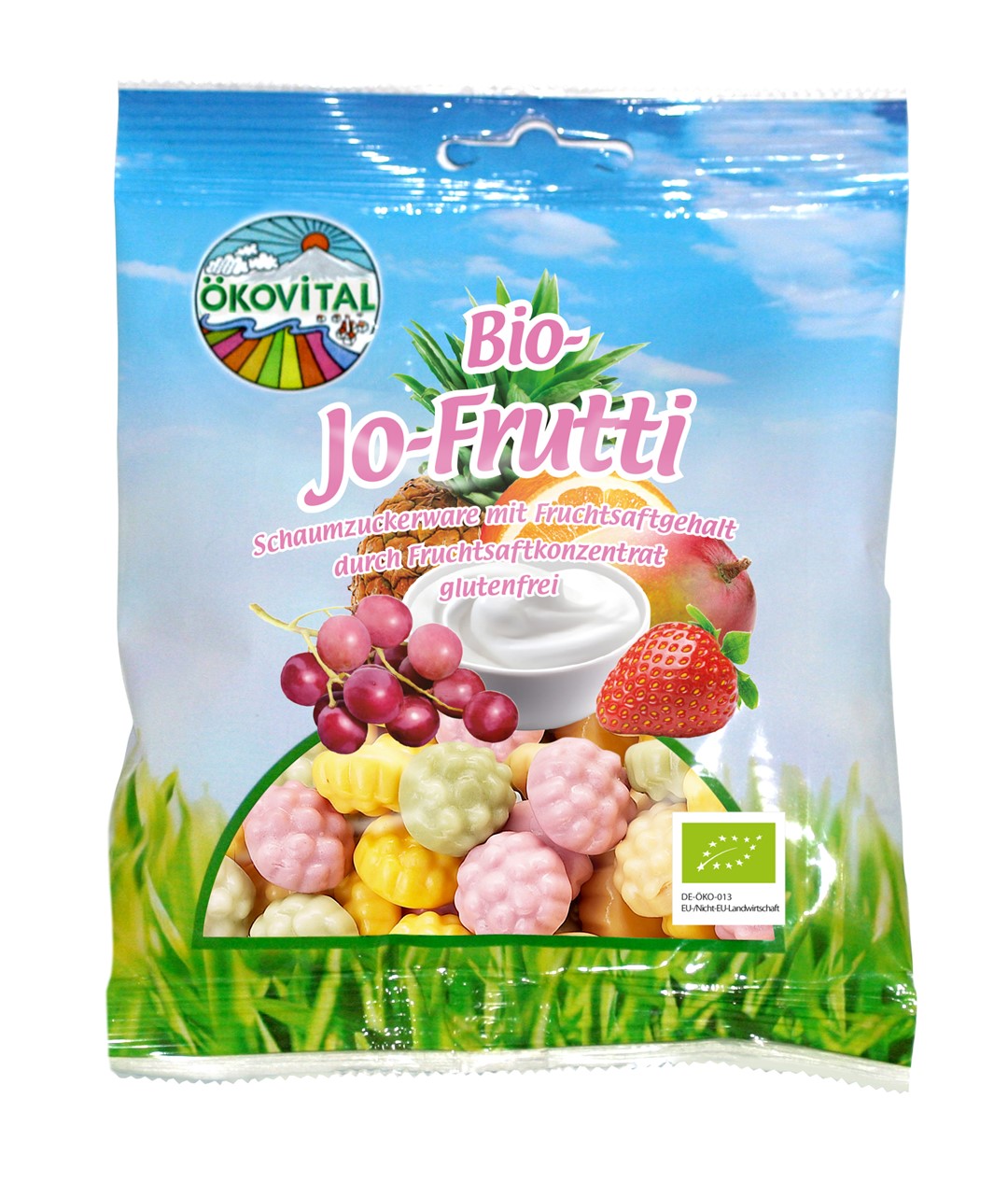 Żelki Owocowe Jogurtowe Bezglutenowe Bio 80 G - Okovital