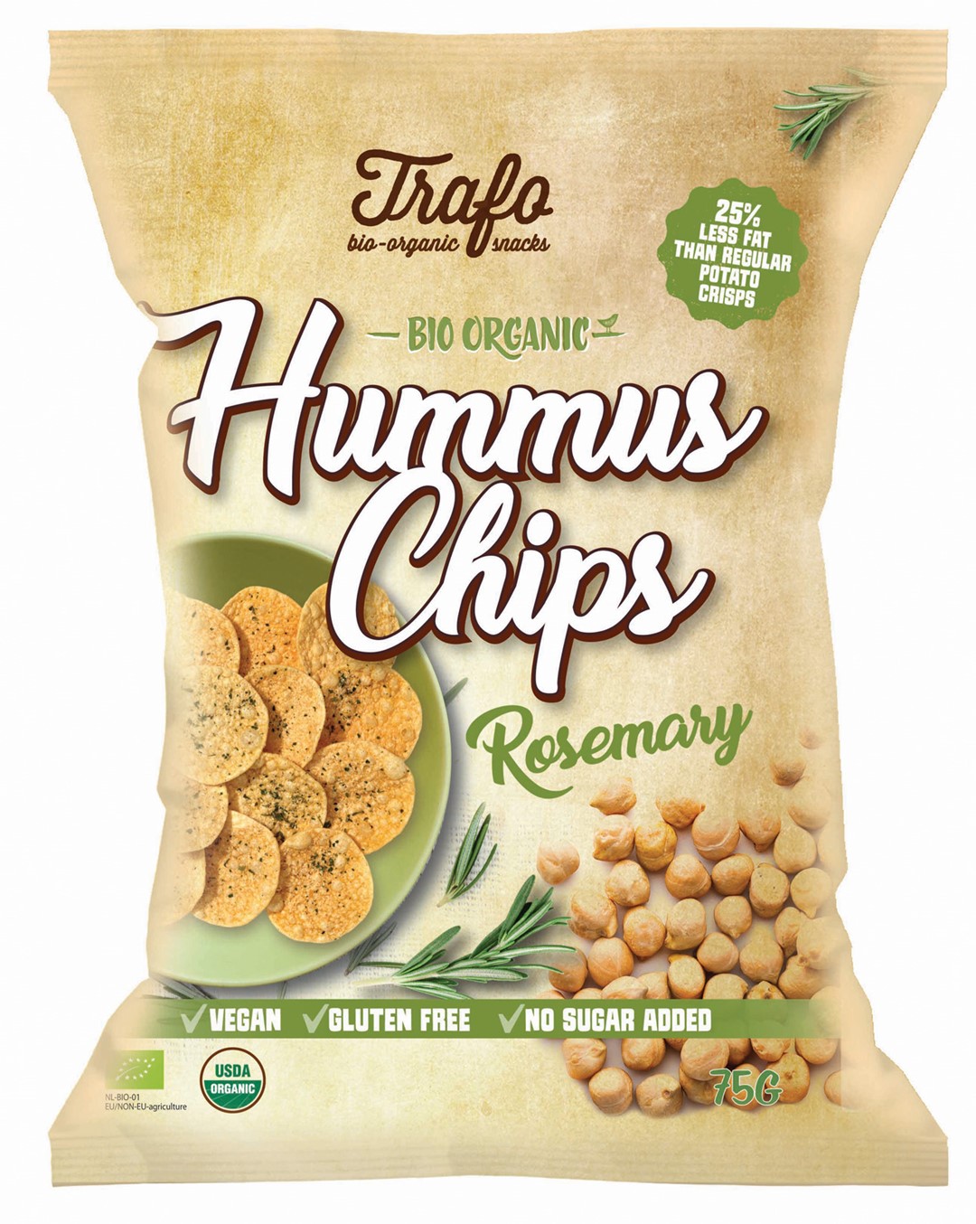 Chipsy Z Ciecierzycy Z Rozmarynem Bio 75 G - Trafo
