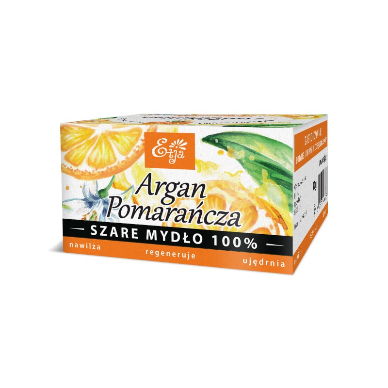 Mydło Szare Potasowe Argan I Pomarańcza 80 G - Etja