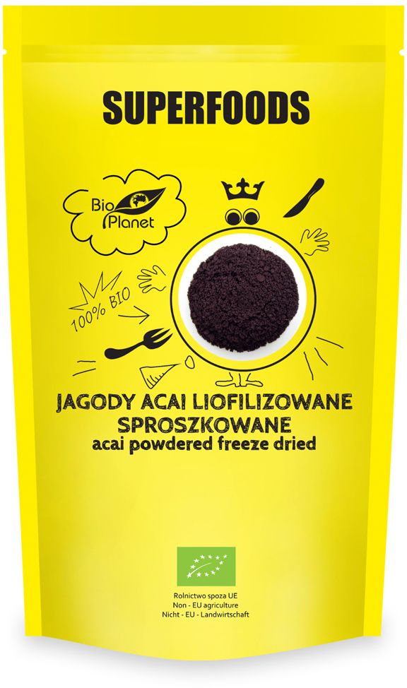 Jagody Acai Liofilizowane Sproszkowane Bio 100 G - Bio Planet