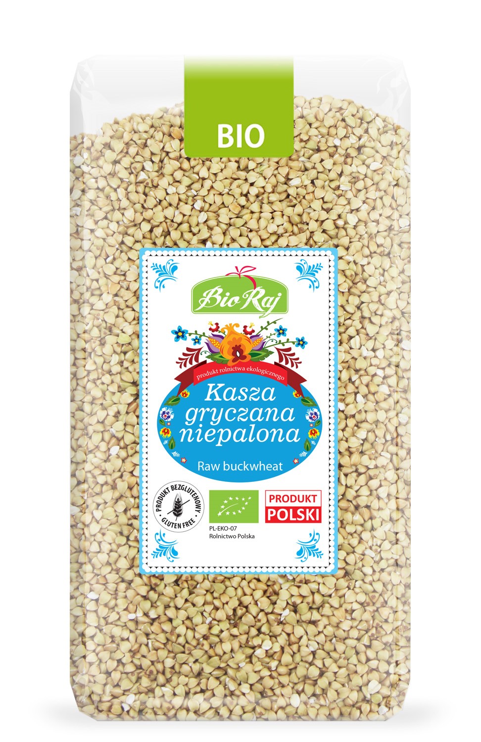 Kasza Gryczana Niepalona Bezglutenowa Bio 500 G - Bio Raj