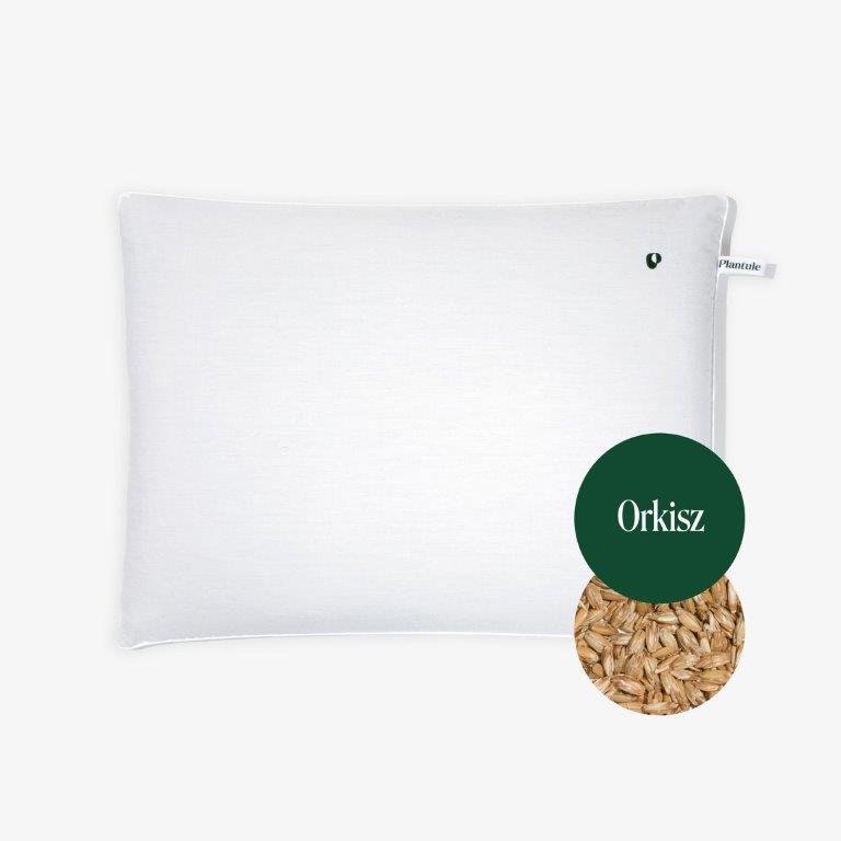 Poduszka Do Spania Z Łuską Orkiszu Dla Dorosłych Biała (45 X 60 Cm) - Plantule Pillows