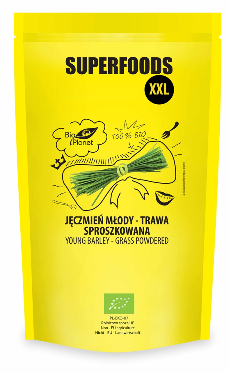 Jęczmień Młody - Trawa Sproszkowana Bio 500 G - Bio Planet