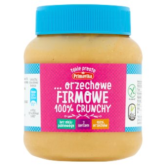 Pasta Z Prażonych Orzeszków Ziemnych Firmowa Crunchy Bezglutenowa 350 G - Primavika