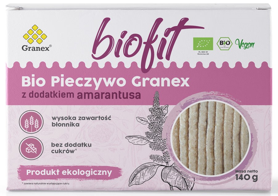 Pieczywo Chrupkie Z Amarantusem Bez Dodatku Cukru Bio 140 G - Granex