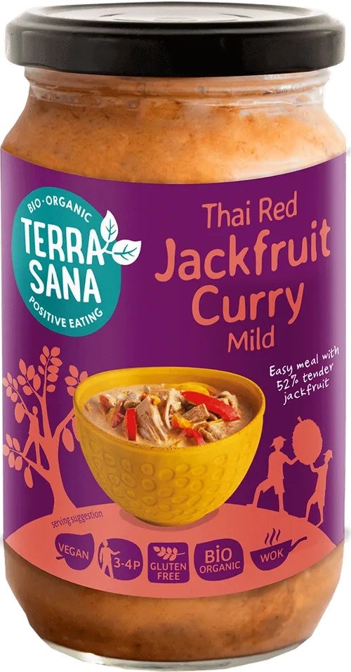 Sos Tajski Czerwone Curry Z Jackfruit Bezglutenowy Bio 350 G - Terrasana