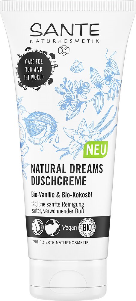 Krem Pod Prysznic Natural Dreams Wanilia I Olej Kokosowy Eco 200 Ml - Sante