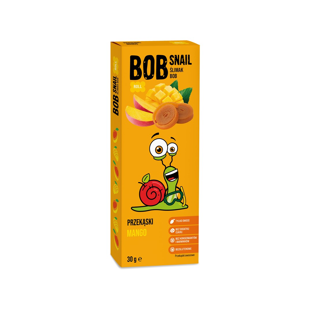 Przekąska Mango Bez Dodatku Cukru Bezglutenowa 30 G - Bob Snail
