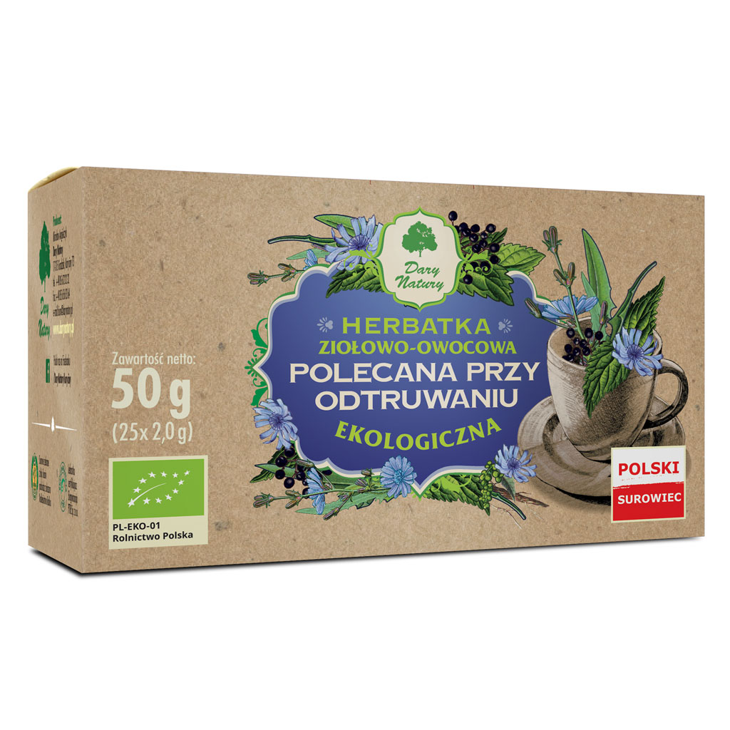 Herbatka Polecana Przy Odtruwaniu Bio (25 X 2 G) 50 G - Dary Natury